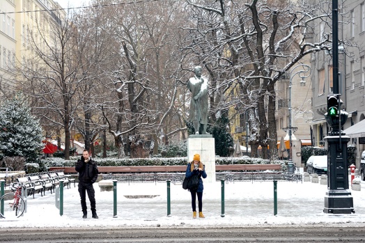 Snow on Andrássy avenue