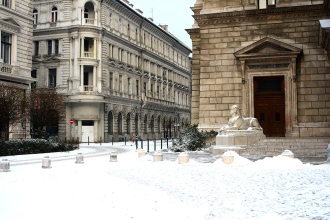 Opera with snow