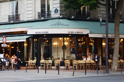 People sitting on terraces in Paris